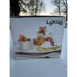 Lekue Ovo Silicone Heart Shaped Egg Cooker Red Clear Microwave Poacher